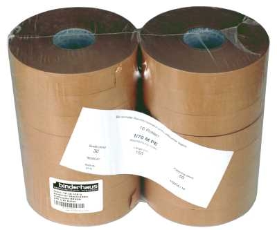 Original HIMA Banderolierpapier 80g, 30mm x 150 Meter, 16 Rollen, Braun