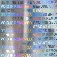 Sicherheitshologrammfolie Nr. 138 SILBER, 25mm Kern, VOID IF REMOVED